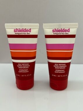 2 x Shielded Self Defense Super Charged Moisturizer 20ml/.067 fl oz each NEW